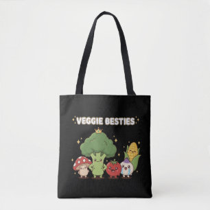 Bolsa Tote Melhores Amigos Vegetais Vegetal de Desenho Anim