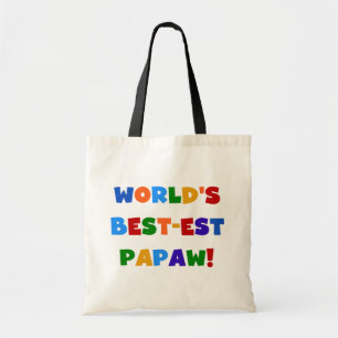 Bolsa Tote Melhores Camisetas e presentes para o Papaw de cor