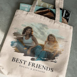 Bolsa Tote Melhores deveres de amigo e fotos de toque<br><div class="desc">Moderno personalizou os melhores amigos para o saco,  com uma foto personalizada de você e seu melhor,  o texto 'MELHORES AMIGOS' e seus nomes. No verso,  há uma lista de deveres de melhor amigo que podem ser mantidos ou personalizados. Qualquer BFF adoraria receber este belo presente de amizade sentimental.</div>