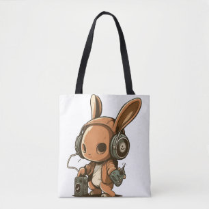 Bolsa Tote Melódico Bunny: Uma Viagem Musical
