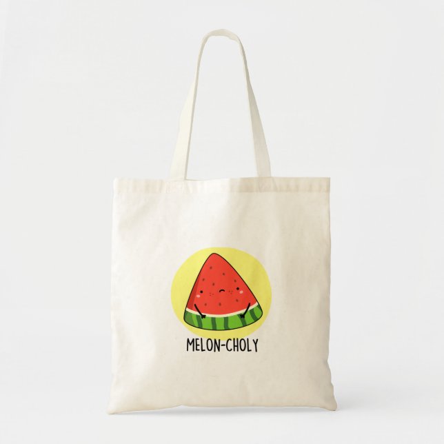 Bolsa Tote Melon Choly Funny Sad Watermelon PUn (Frente)