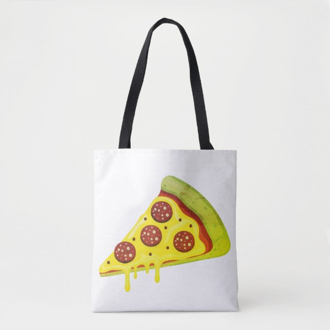 Bolsa Tote Melting Cheesy Pepperoni Pizza Slice (Frente)