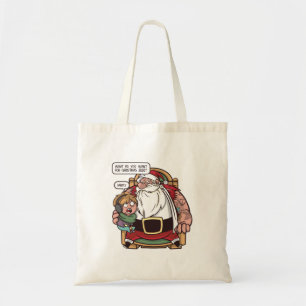 Bolsa Tote Meme Divertido de Natal 2020 PAI NATAL PERGUNTANDO