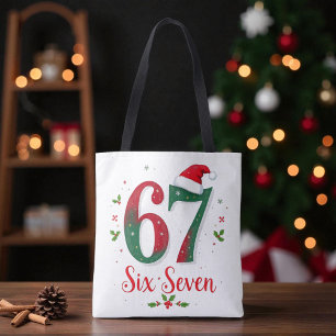 Bolsa Tote Meme Natalino Festivo Seis Sete 67 6 7 Feriado