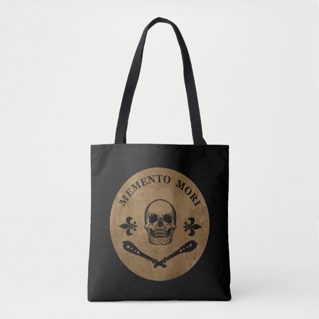 Bolsa Tote Memento mori crânio (Frente)