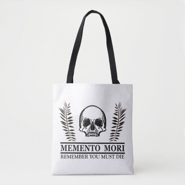 Bolsa Tote Memento mori crânio (Frente)