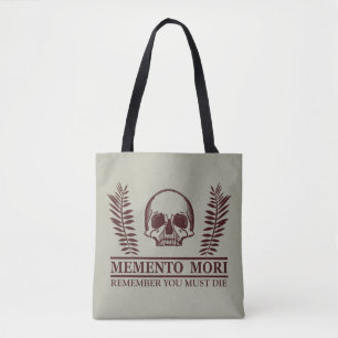 Bolsa Tote Memento mori crânio