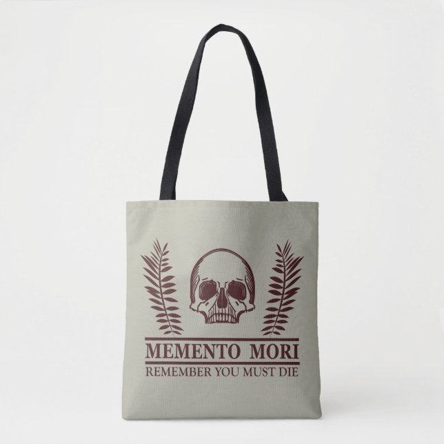 Bolsa Tote Memento mori crânio (Frente)