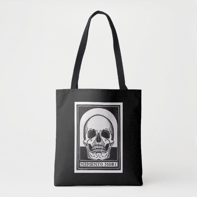 Bolsa Tote Memento Mori Skull Art (Frente)