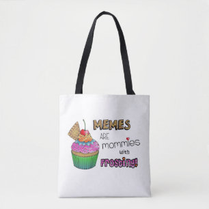 Bolsa Tote Memes é mamãs com glacé, presente do dia das m