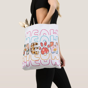 BOLSA TOTE MEMÓRIA DE GATO EM VÁRIOS IMPRESSÕES E FONTES