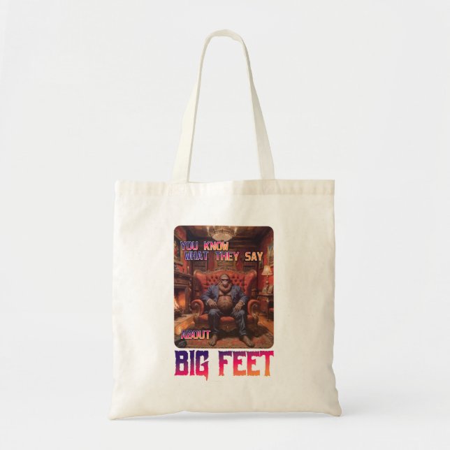 Bolsa Tote Memória Engraçado Pé Grande (Frente)