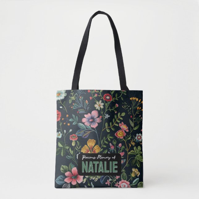 Bolsa Tote Memória Floral Personalizada (Frente)