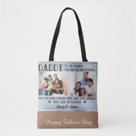 Bolsa Tote Memórias em movimento: Feliz Dia de os pais Person