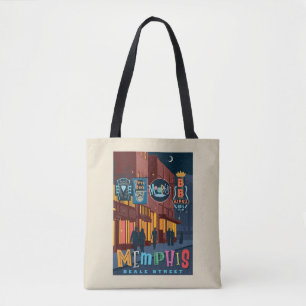Bolsa Tote Memphis TN   Beale Street Neon