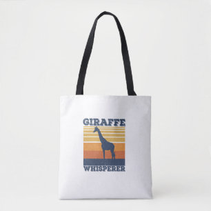 Bolsa Tote Men Giraffe Whisperer Retro African Animal Vintage