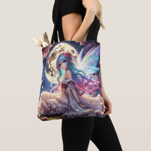 Bolsa Tote Menina Anime Princesa Fada da Lua no Jardim