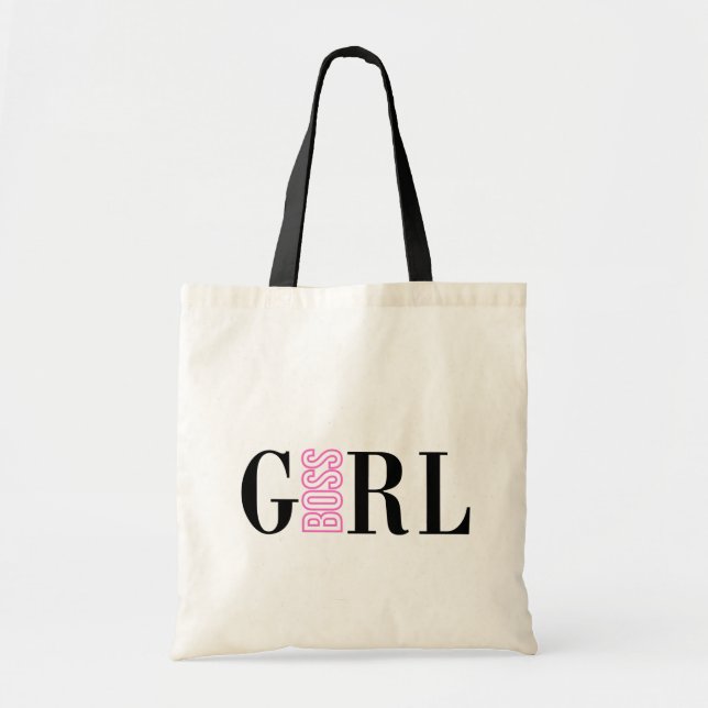 Bolsa Tote Menina Chefe Rosa Preto (Frente)