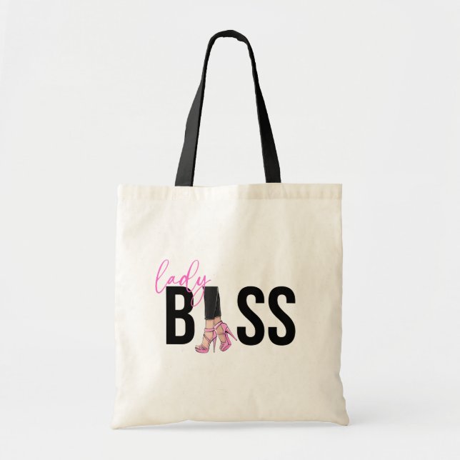 Bolsa Tote Menina Chefe Rosa Preto (Frente)