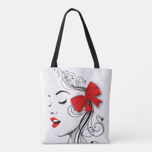 Bolsa Tote Menina com bacia vermelha!
