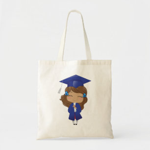 Bolsa Tote Menina da graduação no azul