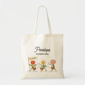 Bolsa Tote Menina das Flores Moderna e Charmosa para Casament