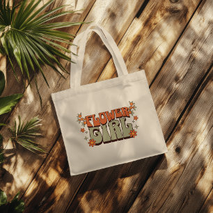 Bolsa Tote Menina de Flores – Floral Retro Boho