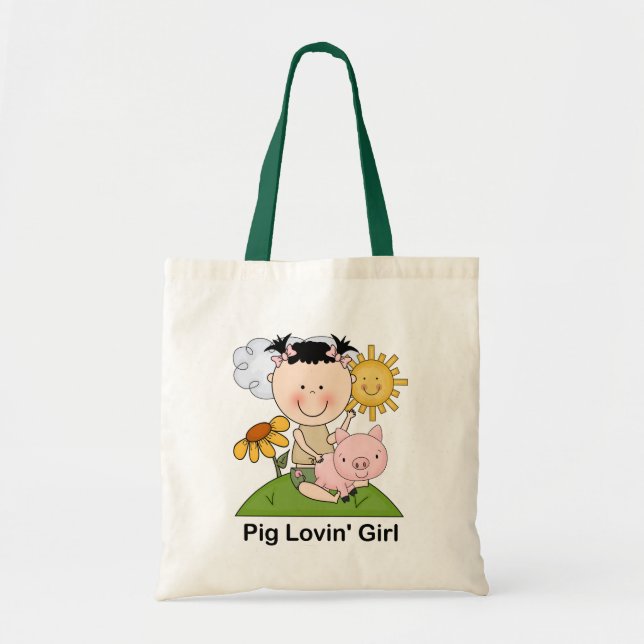 Bolsa Tote Menina de Lovin do porco (Frente)