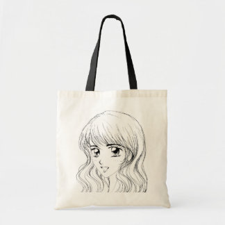 Bolsa Tote Menina de sorriso - Manga inspirou a expressão da