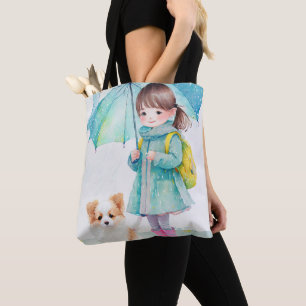 Bolsa Tote Menina dia chuvoso