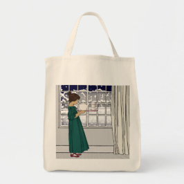 Bolsa Tote menina do chá do 1920 (mantimento) Totebag