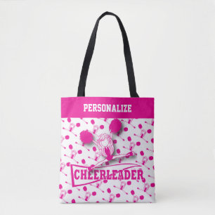 Bolsa Tote Menina do cheerleader do rosa quente