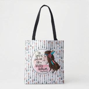 Bolsa Tote Menina do guerreiro poderoso com setas