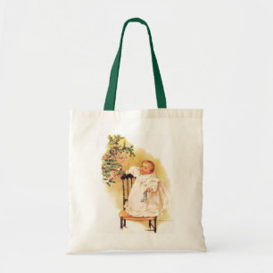 Bolsa Tote Menina do Natal de Maud Humphrey pouca