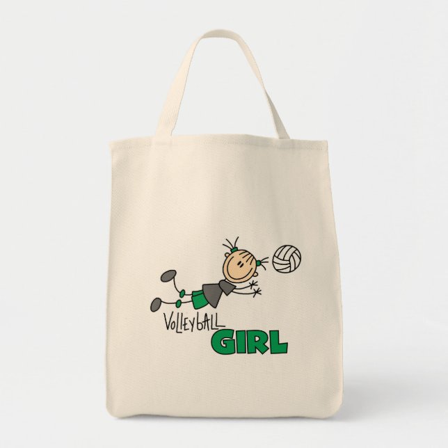 Bolsa Tote Menina do voleibol (Frente)