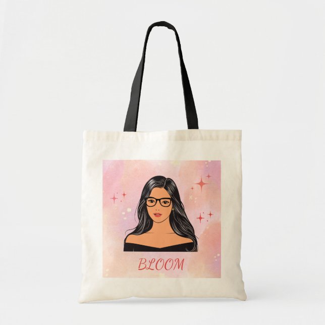 Bolsa Tote Menina Estética Bloom (Frente)