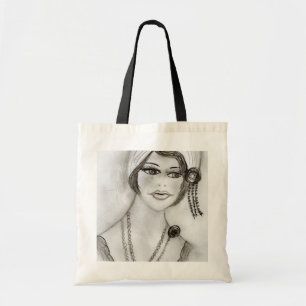 Bolsa Tote Menina frisada do Flapper