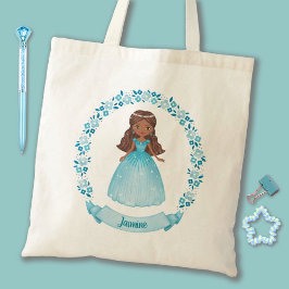 Bolsa Tote Menina Gelada Princesa Azul