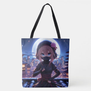 Bolsa Tote Menina guerreira Ninja bonita