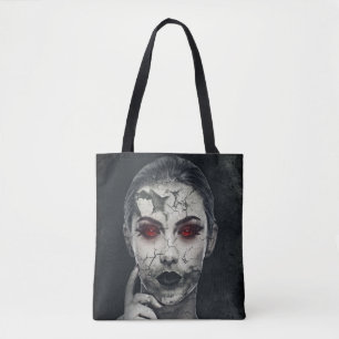 Bolsa Tote Menina Mulher Rodeada Pintura Cabeça Desenhando Ol