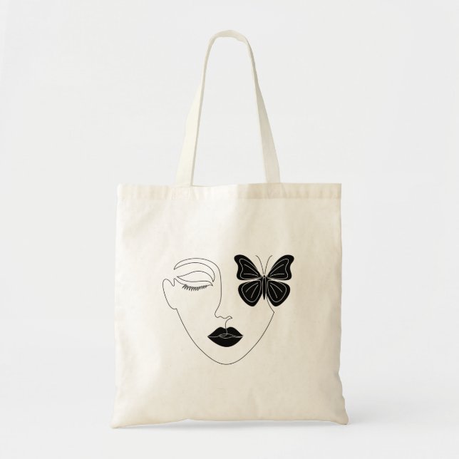 Bolsa Tote Menina Negra Única (Frente)