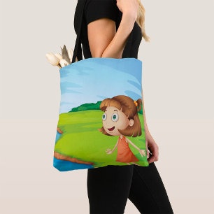 Bolsa Tote Menina pela Paisagem Natural do Riverside