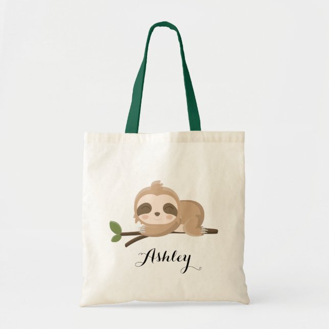 Bolsa Tote Menina Personalizada Bonita Sloth (Frente)