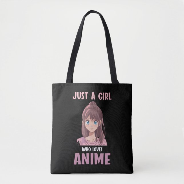 Bolsa Tote Menina Que Ama O Amante De Animes, Manga Cosplay T (Frente)