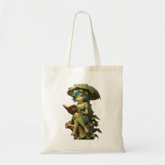 Bolsa Tote Menina Sapo Fofa Lendo Livro Sob Folha