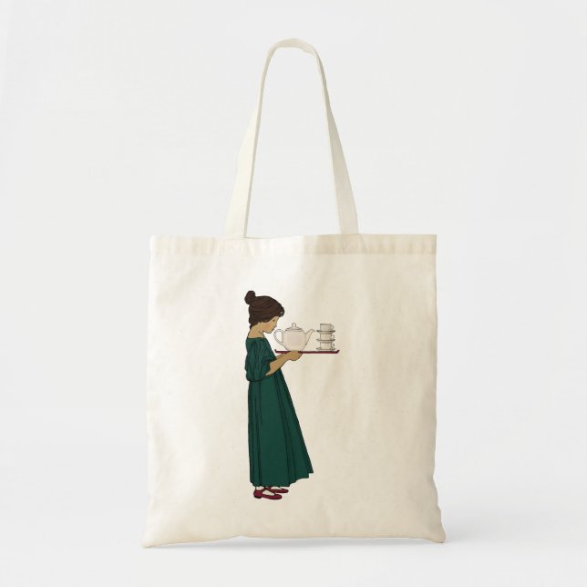 Bolsa Tote menina Totebag do chá do 1920 (Frente)