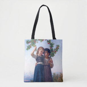 Bolsa Tote Meninas com O Ramo de Cereja, Bouguereau