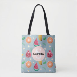Bolsa Tote Meninas Cute Tropical Summer Fruta Padrões