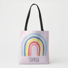 Bolsa Tote Meninas Cute Whimsical Trendy Rainbow e Kids