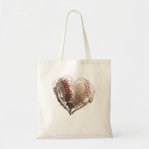 Bolsa Tote Meninas de Dia de os namorados de Baseball